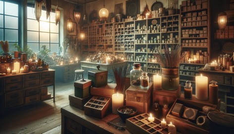 Boutique des encens, bougies, Baumes, Hanka